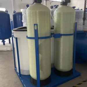 Wound fiberglass and unsaturated resin for fiberglass softened water treatment tanks