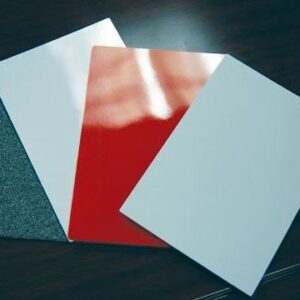 Equipment such as FRP lighting tiles, flat sheets and carriage panels